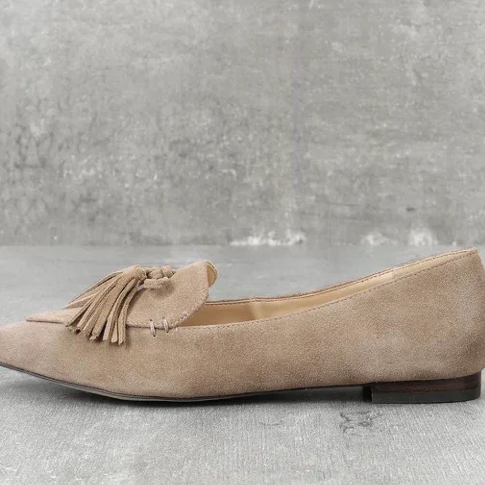 Sole Society Hadlee Taupe Suede Leather Loafer EUC size 7.5 - Picture 3 of 11